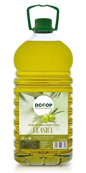 Aceite de oliva virgen extra DCOOP Clásico 5L PET